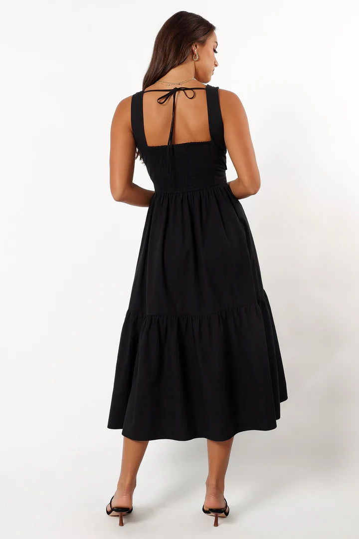 Robe midi Carmella - Noir