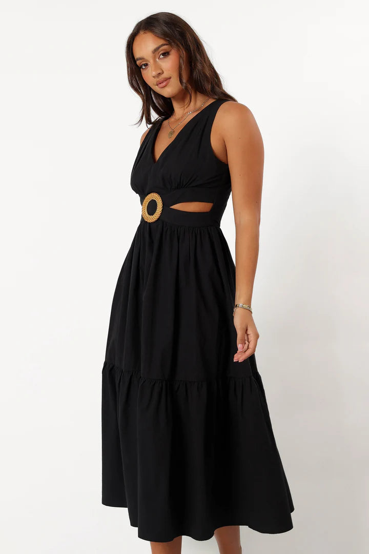 Robe midi Carmella - Noir