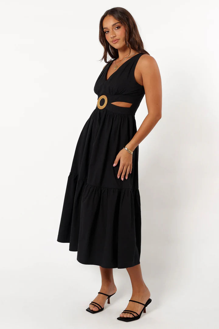 Robe midi Carmella - Noir