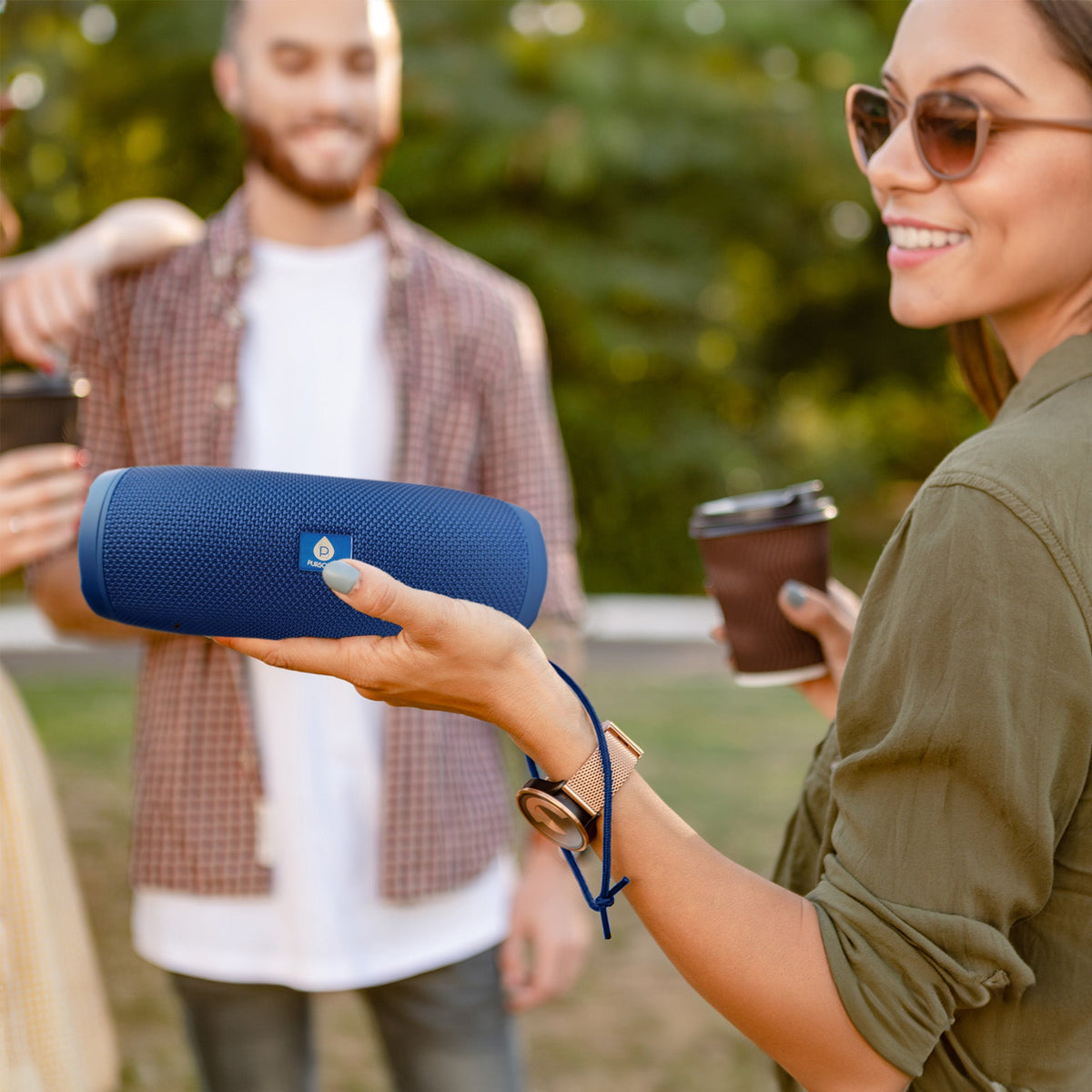 Total Audio Freedom Collection – Wireless Earbuds + Extended-Play 360° Speaker + Waterproof Suction Speaker-1