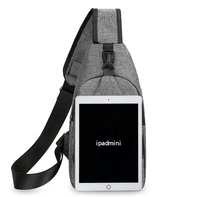 Men's Large Capacity Sling Chest Bag – Outdoor Sports Shoulder Backpack for Casual & Fashion – Small Crossbody Bag