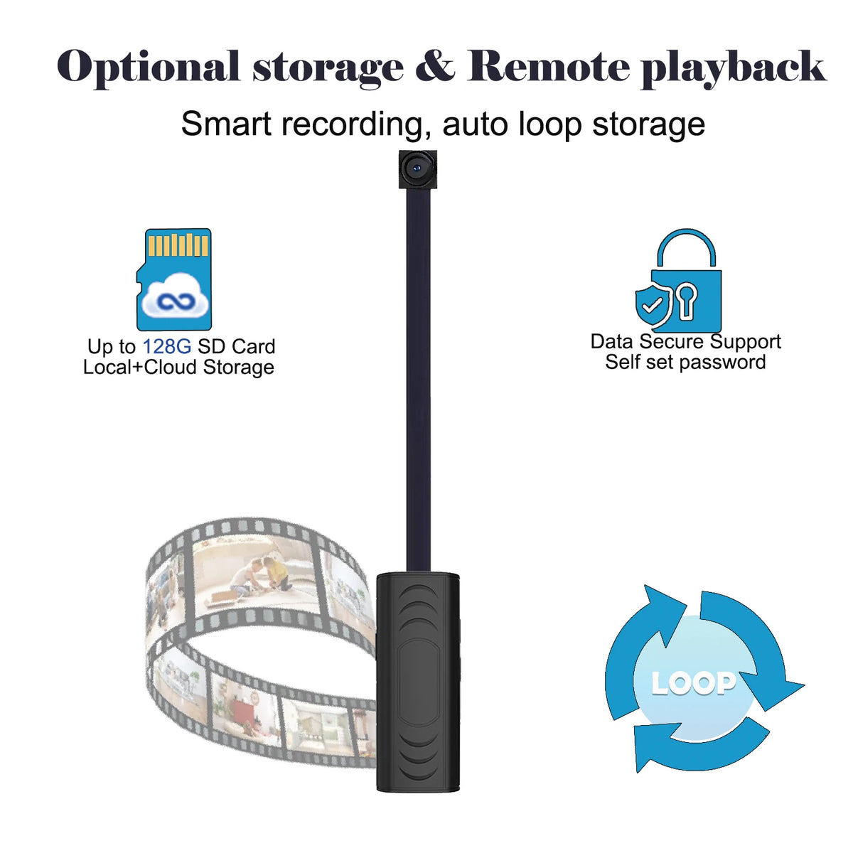 Mini Portable Remote WIFI Camera Small Compact Portable Surveillance Cam for Home Security