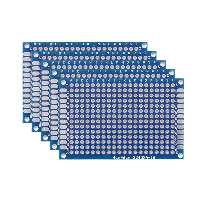 5/10PCS PCB Board Prototype Board Blue 2x8/3x7/4x6/5x7/7x9cm Double Sided Circuit Boards For DIY Soldering Project-6