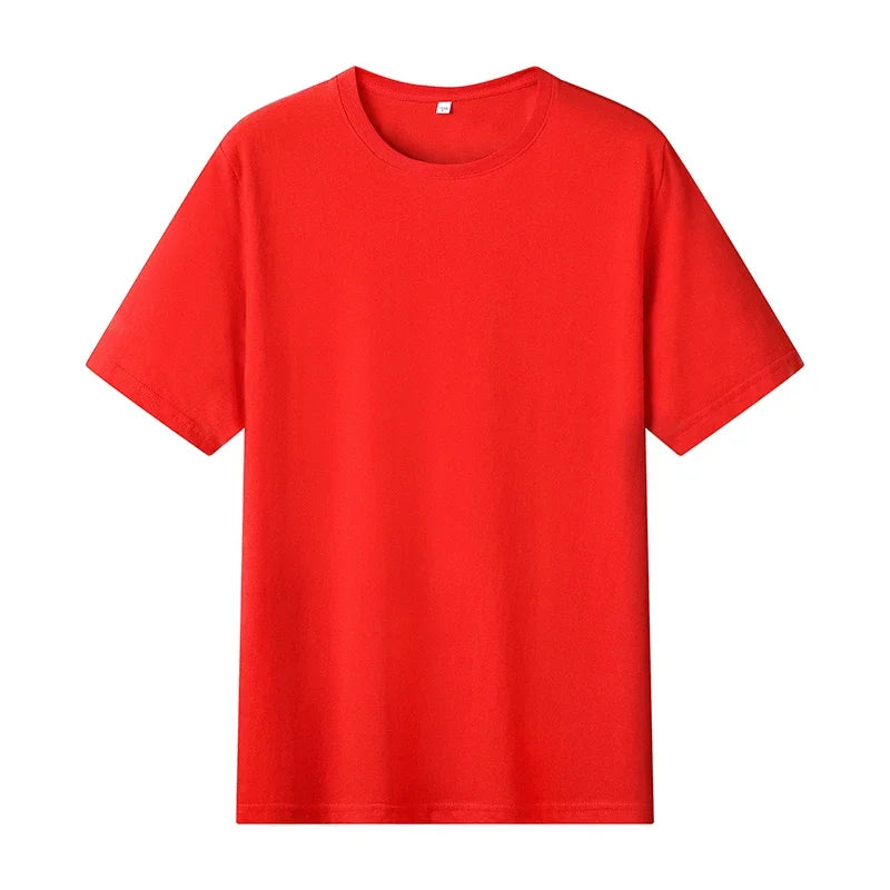 12 Color Oversized Heavyweight T Shirt for Men Summer Short Sleeve Tee 100% Cotton Plain Top Casual Men's Clothing