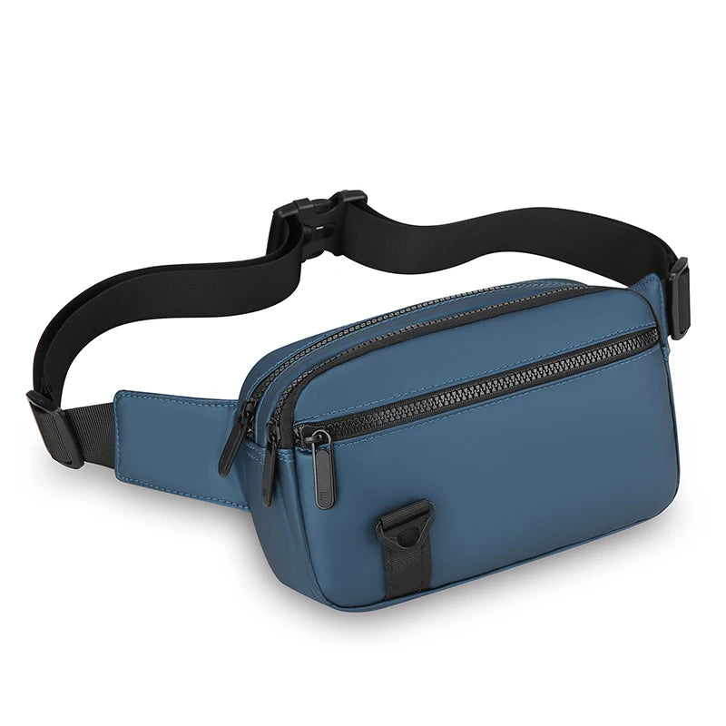 Men's Waterproof Sling Bag – Large Capacity, PU Leather Look Crossbody for Commute & Travel