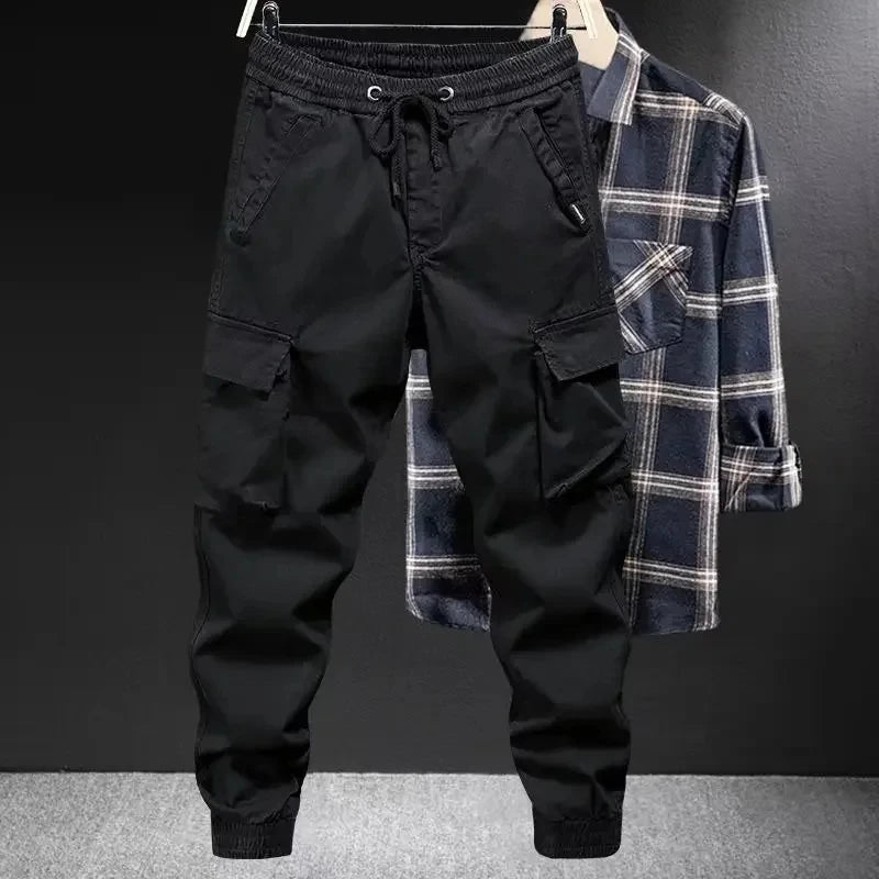 Men's Loose-fit Casual Pants Military Greencargo Brand Spring Autumn Trendy Outdoor Climbing Tactical Pants Cargo Pants