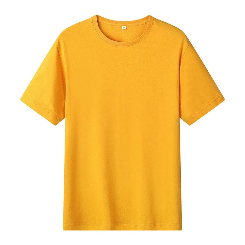 12 Color Oversized Heavyweight T Shirt for Men Summer Short Sleeve Tee 100% Cotton Plain Top Casual Men's Clothing