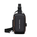 Stylish Men's Sling Bag - Durable Oxford Fabric, Crossbody Chest Pack with Phone Pocket, Zip Closure for Daily Commute