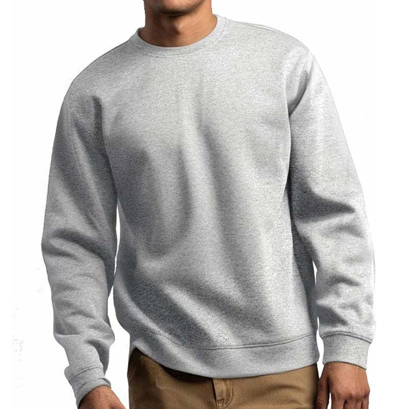 Basic Crewneck Sweatshirts for Men Women Spring Fall Warm Comfy Fleece Lined Pullover Tops Athletic Casual Loose Fit Sweaters