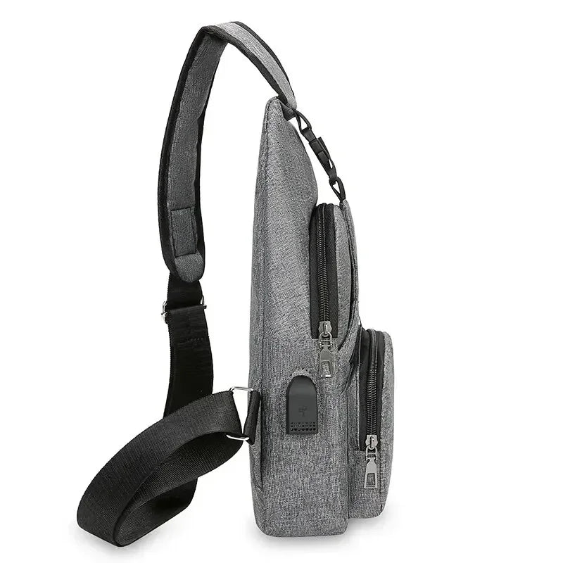 Men's Large Capacity Sling Chest Bag – Outdoor Sports Shoulder Backpack for Casual & Fashion – Small Crossbody Bag