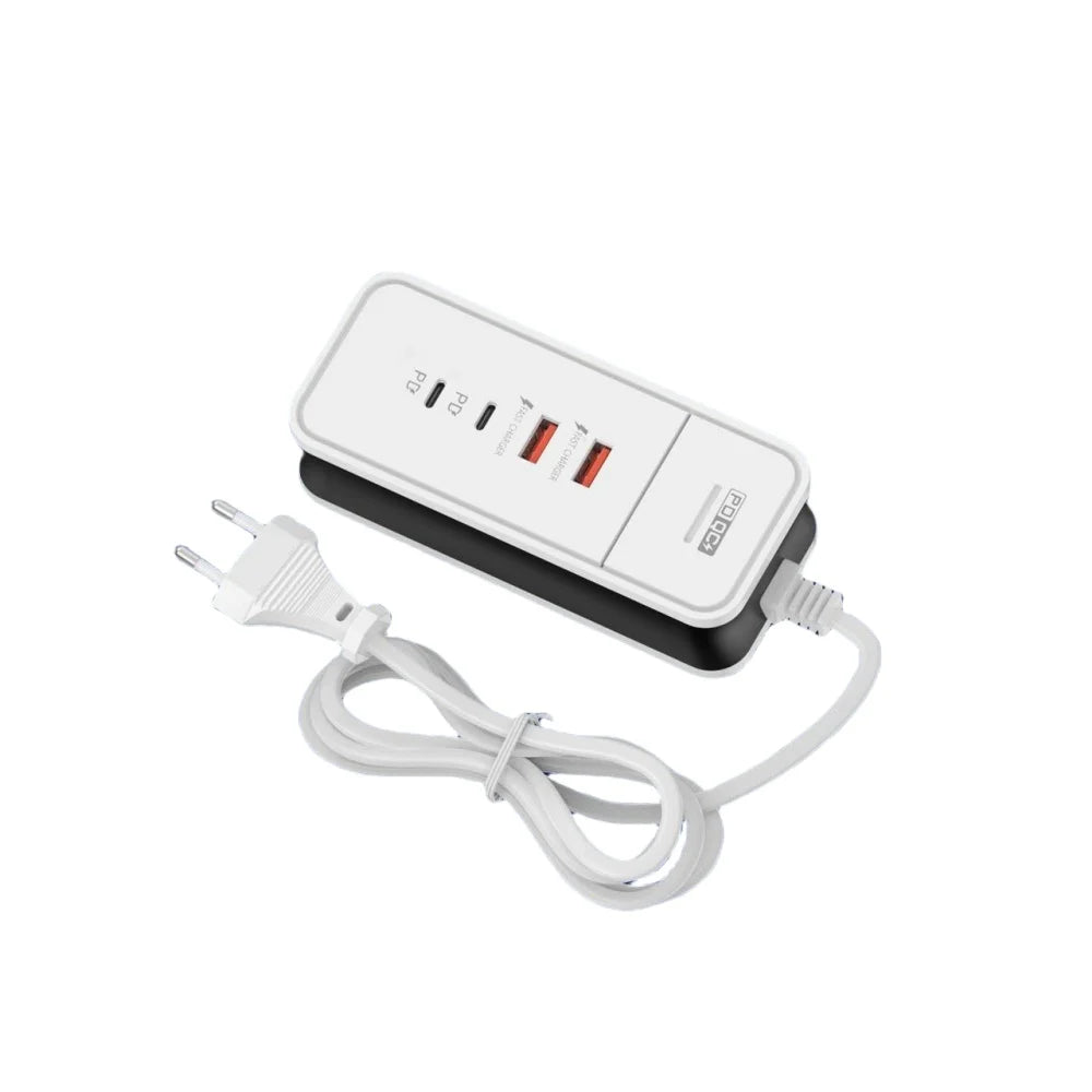 50W Multi‑Port Desktop Charging Station Type‑C USB Fast Charging Power Adapter Phone Charger Station for iPhone Xiaomi Phones