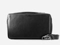 High Quality Man Sling Bag 132 Essential Case Pro Black Granular Texture PU Multi-use as a Organiser Mens Crossbody Bag