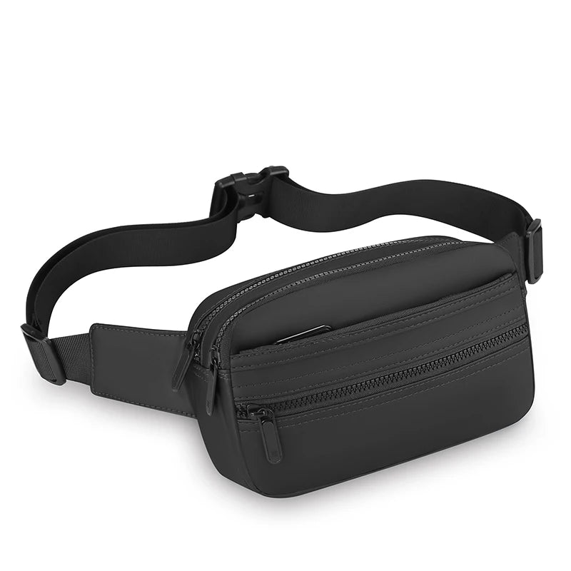 Men's Waterproof Sling Bag – Large Capacity, PU Leather Look Crossbody for Commute & Travel