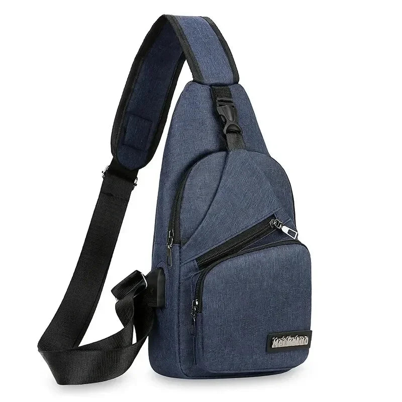 Men's Large Capacity Sling Chest Bag – Outdoor Sports Shoulder Backpack for Casual & Fashion – Small Crossbody Bag