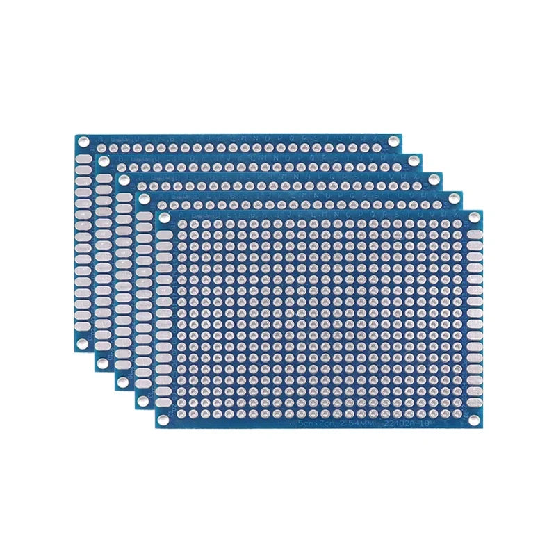 5/10PCS PCB Board Prototype Board Blue 2x8/3x7/4x6/5x7/7x9cm Double Sided Circuit Boards For DIY Soldering Project-12