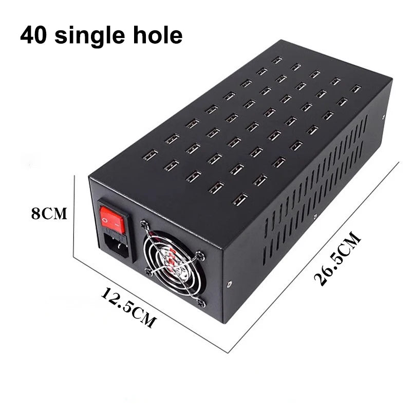 Multi-device charger 40-port electric phone charging station USB mobile phone charging cabinet with mobile phone tablet holder