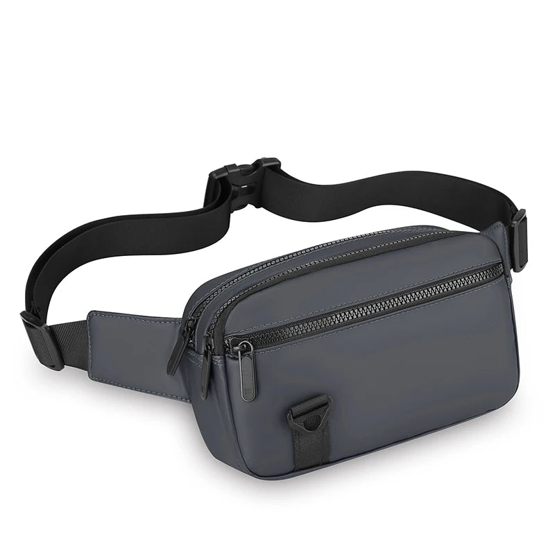 Men's Waterproof Sling Bag – Large Capacity, PU Leather Look Crossbody for Commute & Travel