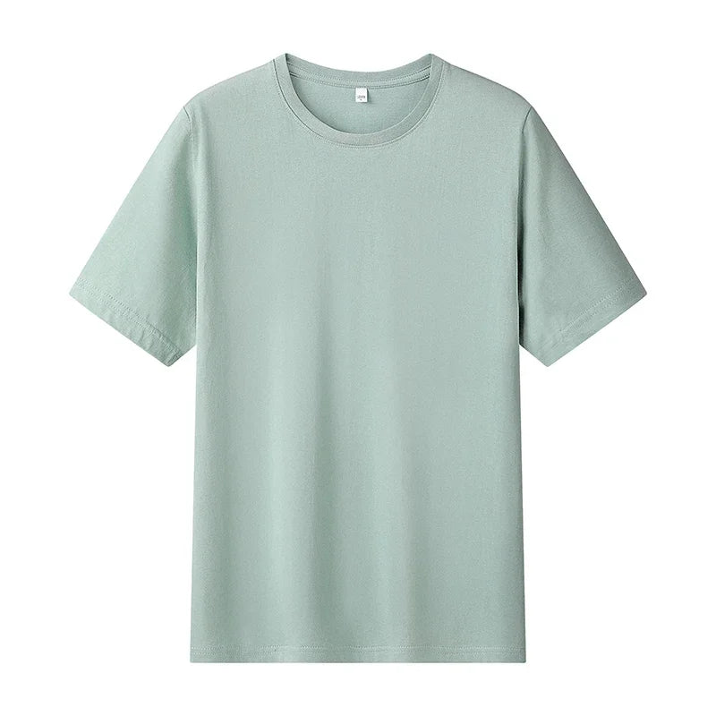 12 Color Oversized Heavyweight T Shirt for Men Summer Short Sleeve Tee 100% Cotton Plain Top Casual Men's Clothing