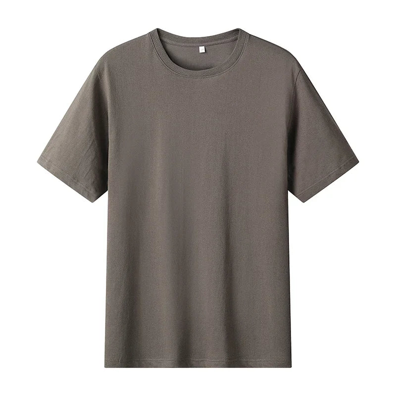 12 Color Oversized Heavyweight T Shirt for Men Summer Short Sleeve Tee 100% Cotton Plain Top Casual Men's Clothing