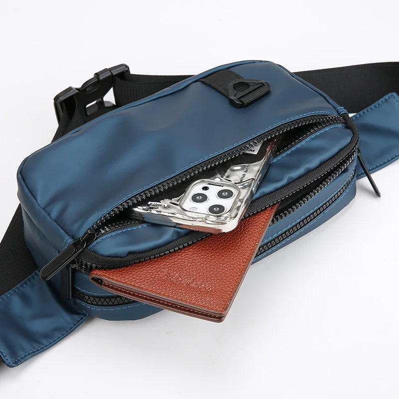 Men's Waterproof Sling Bag – Large Capacity, PU Leather Look Crossbody for Commute & Travel