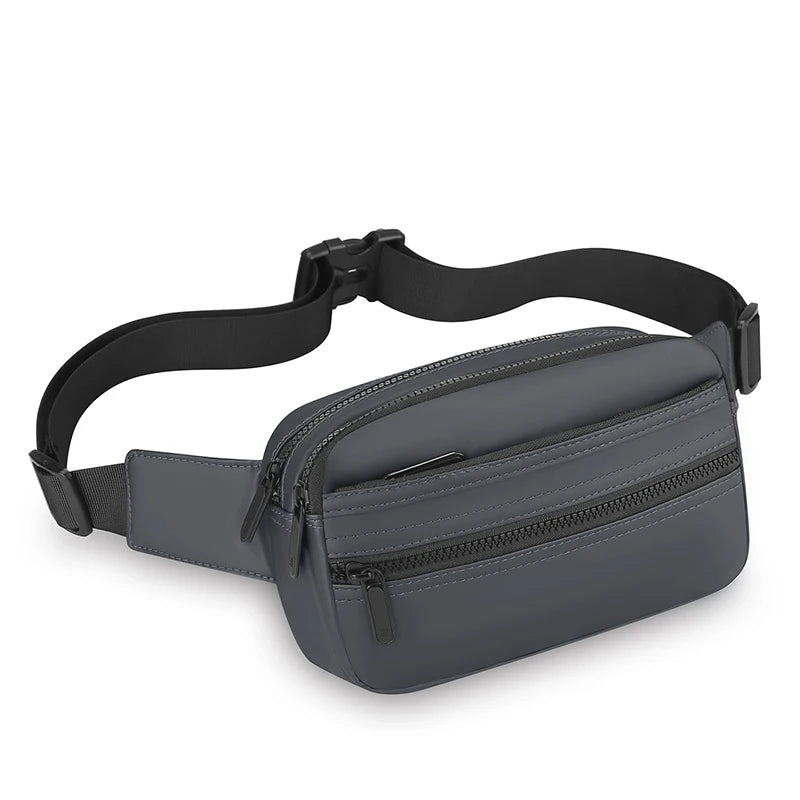 Men's Waterproof Sling Bag – Large Capacity, PU Leather Look Crossbody for Commute & Travel
