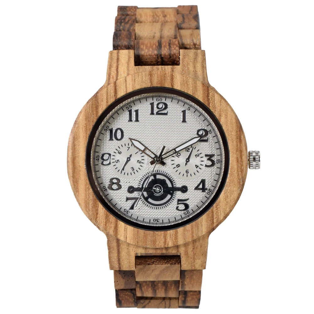 Minimalist Handmade Quartz Watch for Men Slim Round Body Lightweight Comfortable Analog Design