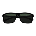 BRISTOL - Polarized Rectangle Sunglasses Soft Matte Black Green